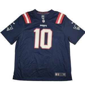 New England Patriots Jersey Mens 2XL Mac Jones‎ 10 NFL Football Nike On Field